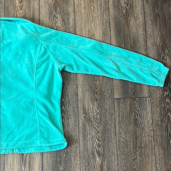 Columbia Turquoise Zip Up Fleece Jacket Ladies Large - Picture 5 of 14